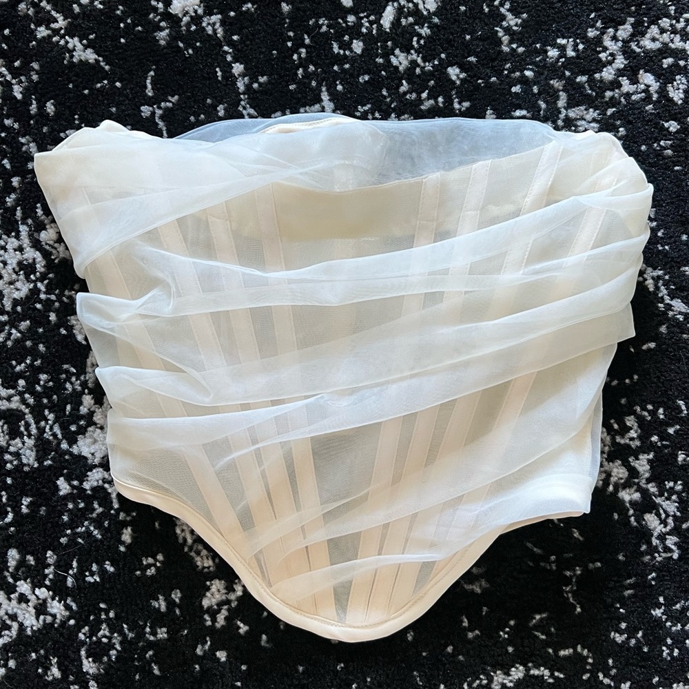 White mesh Corset